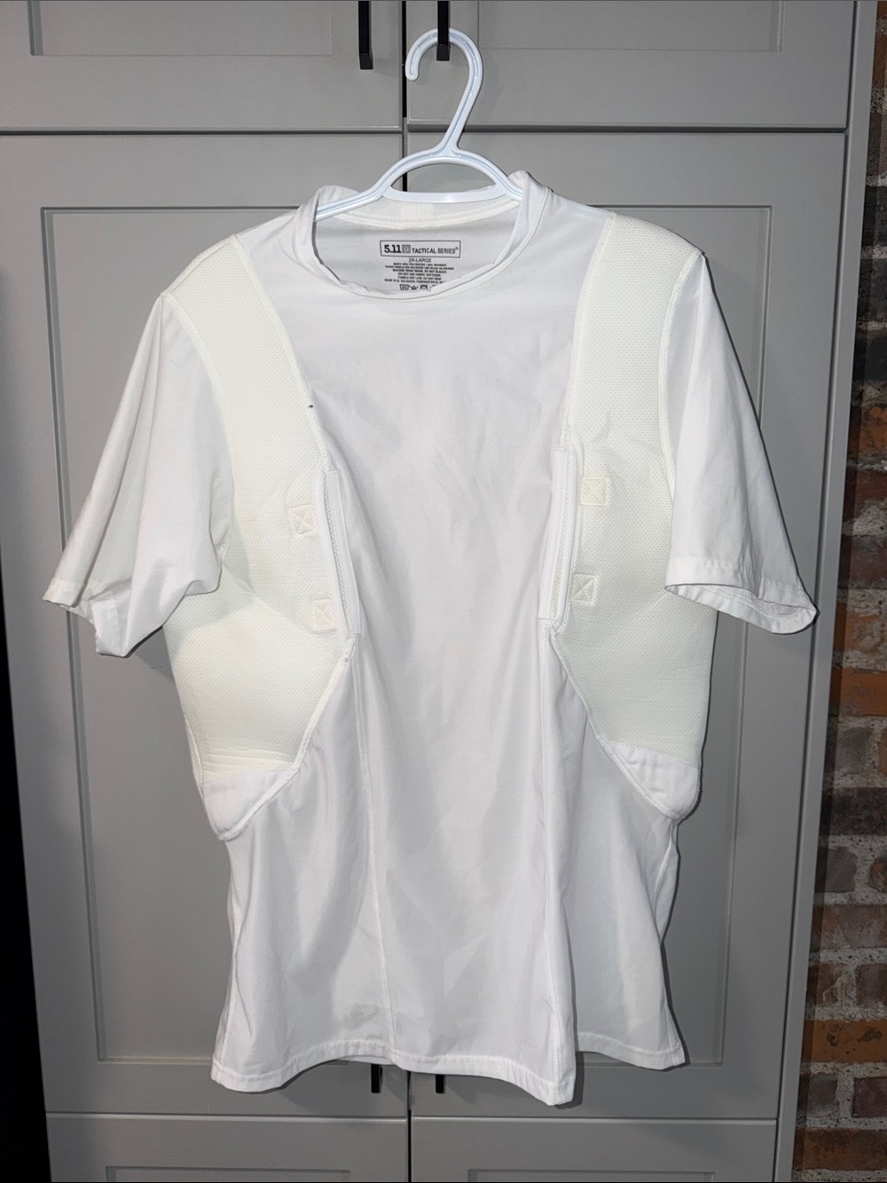 5.11 Tactical White Men’s Undershirt with Integrated Mesh Vest